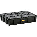 PE drip tray 60HD, made of polyethylene, 100 % recyclable, with PE grating