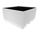 PE safety sump trays for IBC 800 litres, with grate and skids