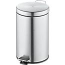 Pedaalemmer - 12 liter - Ø 260 x H 420 mm - rvs