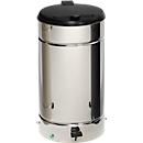 Pedaalemmer Euro Pedal, voor binnengebruik, inhoud 60 l, met handvat &amp; deksel, Ø 350 x H 700 mm, roestvrij staal &amp; kunststof, roestvrij staalkleurig