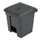 Pedaalemmer van polyetheen 30 l, grijs