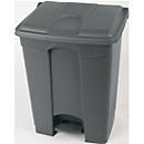 Pedaalemmer van polyetheen 70 l, grijs