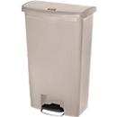 Pedal garbage can Slim Jim®, plastic, capacity 68 liters, beige