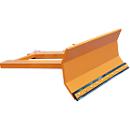 Pelle à neige SCH-L 1500, 1500 mm, pour fourches, bandes d'usure en caoutchouc, peinte, jaune-orange RAL 2000
