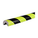 Perfil de protección para esquinas tipo A, rollo de 5 m, amarillo/negro, fluorescente de día