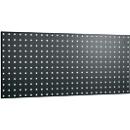 Perforated panel for mounting, , 991 x 457 mm, anthracite gray RAL 7016