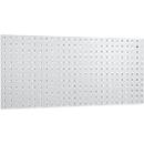 Perforated panel, for mounting, 991 x 457 mm, light gray RAL 7035