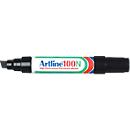 Permanent marker Artline 100, beitelvormige punt, zwart, 12 stuks