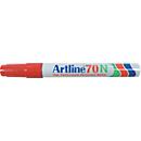 Permanent marker Artline 70, ronde punt, rood, 12 stuks