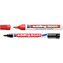 Permanente marker 3000, 20 stuks, rood + GRATIS wasmarker voor 1 stuk 8040