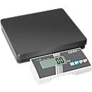 Personenwaage KERN MPB 300K100, bis 300 kg, BMI- und Hold-Funktion, Batterie- oder Netzbetrieb, Stahl, ohne Stativ, weiß/schwarz, inkl. Arbeitsschutzhaube