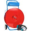 PET set with battery strapping device and winding trolley, 15.5 mm
