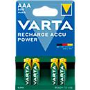Piles rechargeables VARTA Power Play Longlife, Micro AAA, 4 pièces