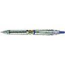 PILOT Stylo bille rétractable Bottle 2 Pen Ecoball, largeur de trait 0,6 mm, encre infalsifiable, rechargeable, 86% de matériaux recyclés, bleu