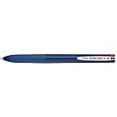 Pilot Vierfarb-Kugelschreiber Super Grip-G 4 Colors, Strichstärke 0,4 mm, dokumentenecht, nachfüllbar, Schaftfarbe blau