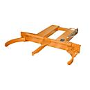 Pince à fûts BAUER FK-lI, acier, capacité de charge de 1000 kg, pour fûts de 200 l, L 1230 x P 1320 x H 165 mm, orange