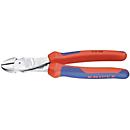 Pince coupante à force L.200 mm, forme 0, gaine 2K, KNIPEX