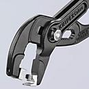 Pince pour colliers de serrage, longueur totale 180 mm, tête grise, revêtement en plastique atram.Ku., KNIPEX