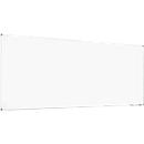 Pizarra blanca 2000 MAULpro, plastificada en blanco, marco gris platino, 1200 x 3000 mm