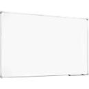 Pizarra blanca 2000 MAULpro, revestida de plástico blanco, marco de aluminio plateado, 1200 x 900 mm