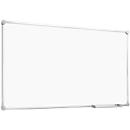Pizarra blanca 2000 MAULpro, revestida de plástico blanco, marco de aluminio plateado, 900 x 600 mm