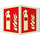 Placa angular com "Extintor"