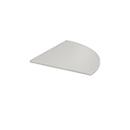 Placa de ângulo do sistema, 90 graus arredondada, L 800 x P 800 mm