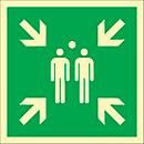 Placa "Ponto de encontro", fotoluminescente