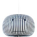 Plafonnier ESTENO, Ø 600 mm, bleu, textile/PVC, E27, meet by Paperflow