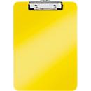 Planchette à pince LEITZ® WOW 3971, DIN A4, polystyrène, avec œillet de suspension, jaune