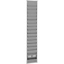 Planificateur d'atelier Eichner, 1 voie, 15 rails, pour jusqu'à 15 pochettes de commande de format A4, L 315 x H 1757 mm, plastique, gris