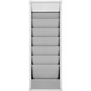 Planificateur d'atelier Eichner, 1 voie, 6 rails, pour jusqu'à 6 pochettes de commande au format A4, L 315 x H 900 mm, plastique, gris