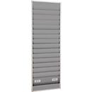 Planificateur d'atelier Eichner, 2 voies, 15 rails, pour jusqu'à 30 pochettes de commande au format A4, L 554 x H 1757 mm, plastique, gris