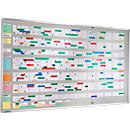Planning à fiche Visiplan à bandes, 940 x 2000 mm, 52 rails