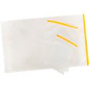Planschutztasche Eichner, gelber Gleitverschluss, Polyethylen transparent, Format A4