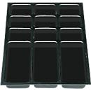 Plastic drawer elements DIN A3, 12 compartments, 5 pcs.