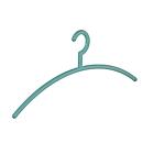 Plastic kleerhanger Rudolf Weber KG Nizza, kleerhanger dikte 12 mm, 10 stuks, blauw