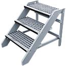 Plastic ladder in assembly kit, with grating steps, 3 steps