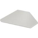 Plateau d'angle, 90°, l. 800 x P 800 mm, gris clair