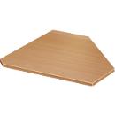Plateau d'angle, 90°, l. 800 x P 800 mm, hêtre