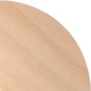 Plateau d'angle ULM, forme arrondie, l. 800 x P 800 mm, coloris chêne