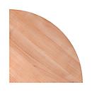 Plateau d'angle ULM, forme arrondie, l. 800 x P 800 mm, coloris noyer