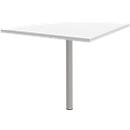 Plateau de chaînage 90° BARI, pied, 1/4 de cercle, l. 800 x P 800 x H 620-820 mm, blanc