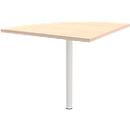 Plateau de chaînage 90° BARI, pied, forme B, l. 800 x P 800 x H 680-820 mm, coloris érable