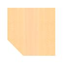 Plateau trapézoïdal JENA, pied, l. 1200 x P 1200 x H 720 mm, armature chromée, coloris érable