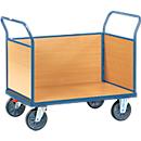 Plateauwagen met 3 wanden, 1200 x 800 mm