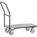 Plateauwagen, met houten platform, L 850 x B 450 mm, tot 250 kg, stalen buizen, grijs