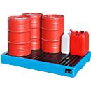 Plateforme de rétention BWP-PE 150 - PE - 150 litres - L 1260 x l. 860 x H 150 mm - avec caillebotis -bleu