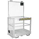 Plateforme élévatrice pour gerbeur type MB-II, pour 2 personnes, jusqu’à 300 kg, L 1040 x l. 1300 x H 2155 mm, galvanisé