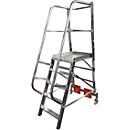 Platformladder Vario van aluminium, 5 treden